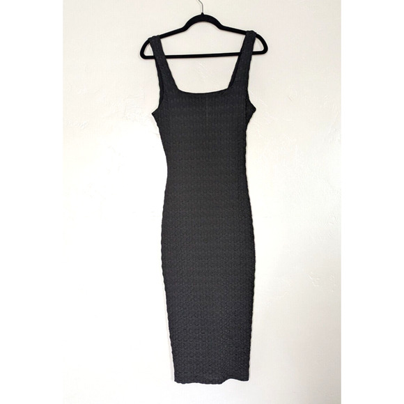 Unbranded Dresses & Skirts - LBD Dress‎ Womens Medium Black Slip Stretch Slit Cocktail Bodycon Fitted Party